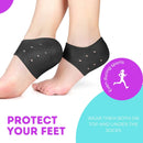 ROOTZ | 2 Pairs (4 Pcs) Silicone Heel Protectors for Blister Prevention | Padded Gel Heel Sleeves for Heel Pain & Cracked Heels | Ideal for Breaking in New Boots — 4