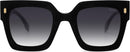 SOJOS Oversized Sunglasses for Women Thick Big Square UV400 Shades SJ2194 | Black Frame/Grey Grading Lens — 1