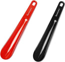 Sarmyarc 2-Pack Plastic Travel Shoe Horn | 10.3" Red/Black — 1