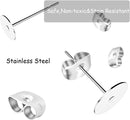N NOROCME 665Pcs Earring Posts with Jewelry Glue Tweezers,Stainless Steel — 6