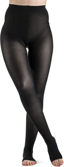 SIGVARIS Women’s Style Soft Opaque 840 Open Toe Pantyhose 20-30mmHg - Medium Short - Black | MS - Medium Short — 1