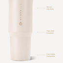 HydroJug Sport 32 oz Insulated Stainless Steel Water Bottle, Cream — 3