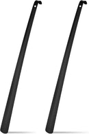 Geelin 2 Pcs 31.5'' Extra Long Metal Shoe Horn for Elderly, Black — 1