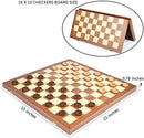 VAMSLOVE 15inch Checkers Folding Wooden Game Set, 100 Square Checkerboard…