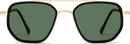 SOJOS Retro Polarized Aviator Sunglasses for Women Men Trendy Square Shades | Gold&green Lens — 4