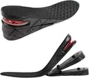 Height Increase Insole (1 Pair) 4 Layer Hell, Air Taller Cushion Shoe Lifts for Men and Women (2.75 Inch) Elevated, and Arch Support | Lifted, Insert, Comfort and Breathable Black — 7