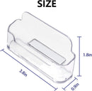 Qizpcer 4 Pack Clear Plastic Business Card Holder,Acrylic Business Card Display for Desk Business Card Stand — 4