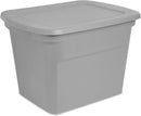 Sterilite 18 Gal Storage Tote, Stackable Bin with Lid, Plastic Container to Organize Clothes in Closet, Basement, Gray Base and Lid, 8-Pack — 2