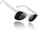 Sunier Polarized Sunglasses Men Women, Black Retro Square 100% UV400 Shades | A09-white Smoke ( Non Mirrored) | A Black Blue — 1