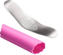 Fu Store Garlic Press Stainless Steel Garlic Rocker with Silicone Peeler — 1
