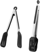 Cooking Tongs 9" and 12" Stainless Steel Kitchen Silicone Serving Tongs — 7