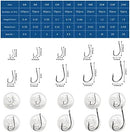 Carbon Steel Fishing Hooks 500Pcs, Circle Hooks Assortment for Saltwater…