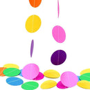 FECEDY Colorful Happy Birthday Banner Paper Triangle Flag Bunting Circle Confetti Dots Hanging Garland And Honeycomb Ball Swirl Streamers for Birthday Baby Shower Party Decoration | Multicolor 4 — 7