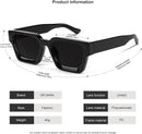 GFUIARA Trendy Square Sunglasses for Men Women Fashion Thick Rectangle Sun Glasses UV Protection Shades Designer Style | Black — 7
