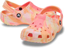Crocs Kids Classic Watercolor Marbled Clog – Guava/Multi — 4