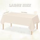 12Pcs Beige Tablecloths for Rectangle Tables,Disposable Plastic Ivory Table Cloth,Waterproof Cream Table Cover for Birthdays Weddings Anniversary Party Decorations,54 x 108 Inch | 12 Pack — 2