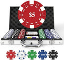 HEITOK 300pc Poker Chip Set 11.5g Iron Core Denominations Texas Holdem