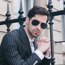 Polarized Aviator Sunglasses, Metal Frame, UV Protection