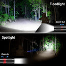 Blukar Rechargeable LED Flashlight, Zoomable, 4 Modes