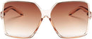 Dollger Oversized Square Sunglasses for Women Big Large Wide Trendy Shades | C: Brown Frame Brown Lens — 1