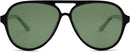 SOJOS Classic Polarized Aviator Sunglasses for Women Men, Retro Trendy Aviators Shades SJ2201 | Shiny Black/Dark Green | 58 Millimeters — 2