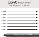 Copic Markers MLA2 Multiliner Inking Pen, Set A-2,Black | 7 Pens — 2
