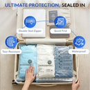 15+1 Packs Vacuum Bags for Travel with Rechargeable Pump, 3 Sizes Vacuum Seal…