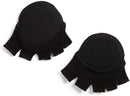 Open Five-Toes Socks Forefoot Pads, Women Anti-Slip Breathable Sweat-Absorbent Peep Toe Half Socks Cushions, Relief Forefoot Pain Toe Separating Correction Socks No Show Heelless Toe Socks (Black) 1