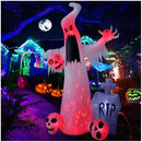 Gemmy Christmas Inflatable 6 FT Tall Animated LED Lighted Outhouse Santa Outdoor Yard Prop — 6