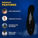 Happy Feet Plantar Fasciitis Orthotic High Arch Support Gel Insert Shoe Insoles for Men and Women — 3
