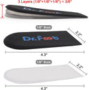 Dr.Foot Adjustable Orthopedic Heel Lift Inserts, Height Increase Insole for Leg Length Discrepancies, Heel Spurs, Heel Pain, Sports Injuries, and Achilles tendonitis (Black, 3 Layers) — 6