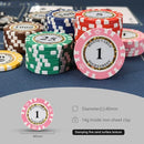 125pcs Clay Poker Chips Denominations 13.5 Gram Blacakjack Casino Chips…