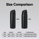 Owala FreeSip Stainless Steel Water Bottle 32 oz Very, Very Dark — 5