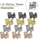 plusvivo Mexican Train Dominoes Accessories Set-Including a 7.89-Inch Wooden…