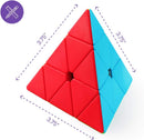 D-FantiX QYTOYS Qiming Pyramid Speed Cube 3x3, Stickerless Triangle Puzzle — 2