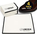 Lincoln Shoe Polish 4-Pack Shoe Shine Cloths – Heavyweight 14×14 Premium Cotton Polish & Buffing Cloth for Shoes, Leather, Boots – Reusable, Stitched Edges for Mirror Finish — 6