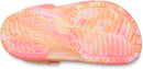 Crocs Kids Classic Watercolor Marbled Clog – Guava/Multi — 6