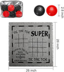 Yarlung Giant Checkers Set Tic Tac Toe Game with Reversible Rug, 3 in 1 Jumbo…