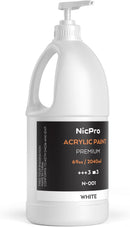 Nicpro White Large Acrylic Paint (69 oz, 2040 ml), Rich Pigments, Non Toxic | 69 Fl Oz (Pack of 1) — 1