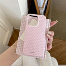 inewateri for iPhone 16 Case Cute Polka Dot Aesthetics Soft TPU Case-Pink — 3