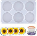 6-Cavity Deep Round Coaster Silicone Molds for Epoxy Resin, 4 Inches Coaster Resin Mold for Flower Bouquet Preservation — 1
