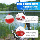 Fishing Bobbers Set Snap Hard ABS on Red/White Fishing Floats Bobbers Push…