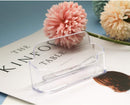 Qizpcer 4 Pack Clear Plastic Business Card Holder,Acrylic Business Card Display for Desk Business Card Stand — 6