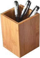 Bamboo Wood Desk Pen Pencil Holder Stand Multi Purpose Use Pencil Cup Pot Desk Organizer — 1