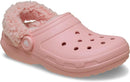 Crocs Unisex Adult Classic Fleece Lined Clogs, Fuzzy Slippers for Women and Men – Powder Pink — 5