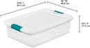Sterilite Latching Storage Box, See-Through Base, 32-Qt — 2