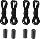 ZHENTOR Elastic Shoe Laces, Elastic No Tie Shoelaces for Sneakers, One Size Fits All Adults and Kids Shoes | Black 03H | 2 Pairs — 1