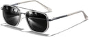 KUGUAOK Tangle Free Polarized Aviator Sunglasses for Women UV Protection Sports Running Sun Glasses Unisex Shades | Xh-1pcs-gray Silver | 56 Millimeters — 1