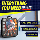 Ping Pong Paddle Set with Rackets, Balls & Carry Case for Table Tennis