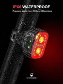 Cuvccn Bike Lights Super Bright, Rechargeable Bicycle Lights Set Multiple Modes, Waterproof Bike Lights for Night Riding/Cycling Safety, Front and Back Bike Reflectors Light, Long Battery Life | 2 Led*1 — 7